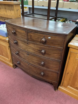 Lot 1538 - XIX Century Manoghany Bow Fronted Chest of Two...