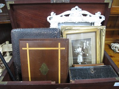 Lot 1139 - XIX Century Mahogany Box, ebonized walking...