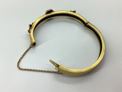 Lot 95 - An Antique Style Diamond Set Hinged Bangle,...