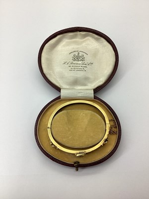 Lot 95 - An Antique Style Diamond Set Hinged Bangle,...