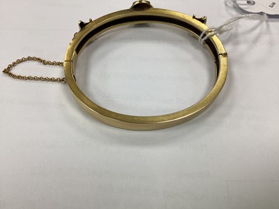 Lot 95 - An Antique Style Diamond Set Hinged Bangle,...