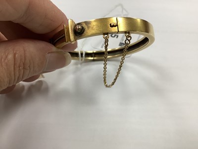 Lot 95 - An Antique Style Diamond Set Hinged Bangle,...