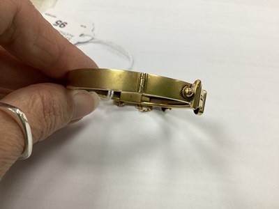 Lot 95 - An Antique Style Diamond Set Hinged Bangle,...