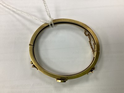 Lot 95 - An Antique Style Diamond Set Hinged Bangle,...
