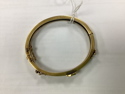 Lot 95 - An Antique Style Diamond Set Hinged Bangle,...