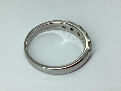 Lot 58 - A 9ct White Gold Five Stone Diamond Set Ring,...
