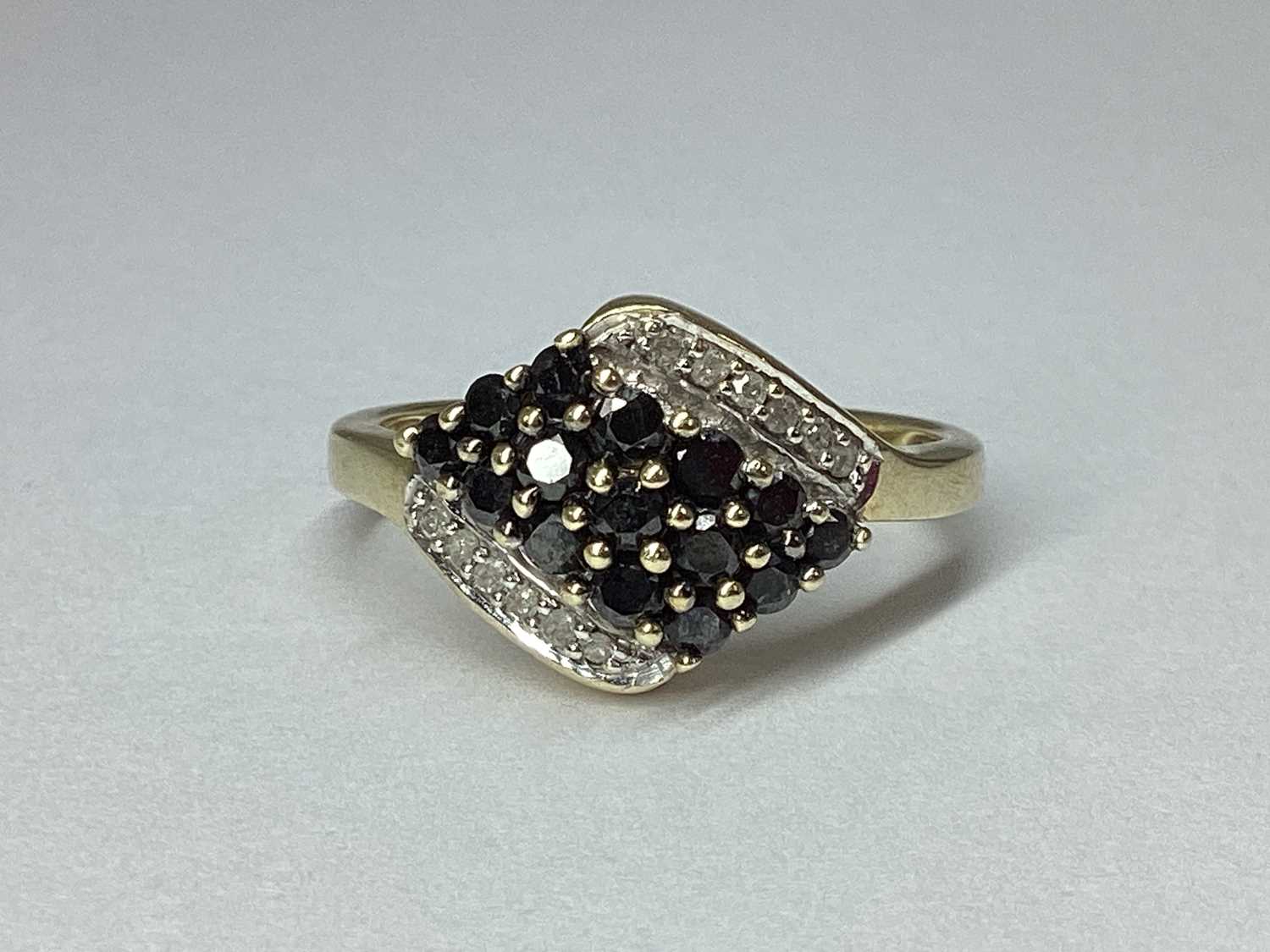 Lot 53 - A Modern 9ct Gold Stone Set Dress Ring, claw...