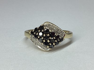 Lot 53 - A Modern 9ct Gold Stone Set Dress Ring, claw...