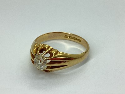 Lot 45 - An 18ct Gold Chester Hallmarked Single Stone...