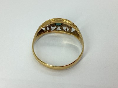 Lot 49 - An 18ct Gold Boat Shape Cluster Ring, (lacking...