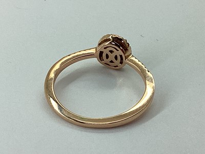 Lot 52 - A Modern Rose Gold Chocolate and White Diamond...
