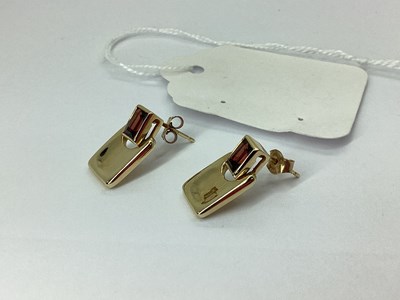Lot 83 - A Pair of Modern 9ct Gold Articulated Panel...