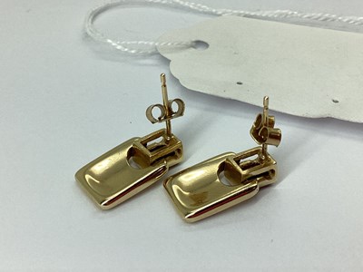 Lot 83 - A Pair of Modern 9ct Gold Articulated Panel...