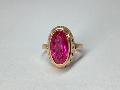 Lot 39 - An Ornate Russian Stone Set Dress Ring, the...