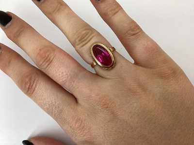 Lot 39 - An Ornate Russian Stone Set Dress Ring, the...