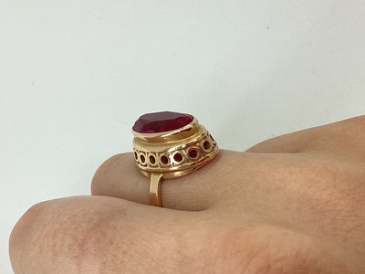 Lot 39 - An Ornate Russian Stone Set Dress Ring, the...