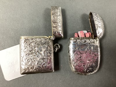 Lot 24 - A Hallmarked Silver Vesta Case, T H Hazlewood...