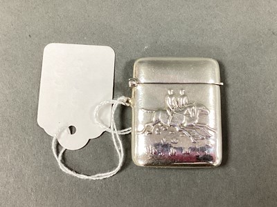 Lot 20 - Equestrian Interest; A Decorative Vesta Case,...