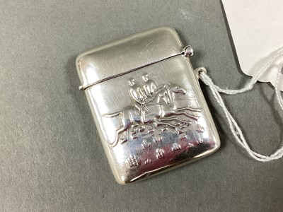 Lot 20 - Equestrian Interest; A Decorative Vesta Case,...