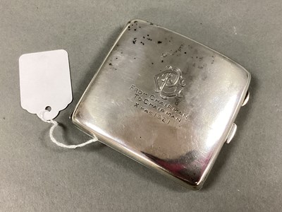 Lot 11 - A Hallmarked Silver Cigarette Case, William...