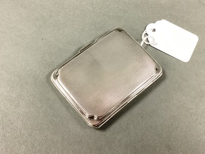 Lot 6 - A Hallmarked Silver Cigarette Case, engine...