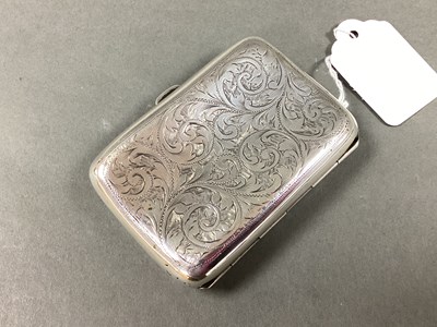 Lot 4 - A Chester Hallmarked Silver Cigarette Case, J...