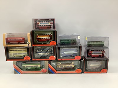 Lot 676 - Twelve 1:76th scale diecast model buses by EFE,...