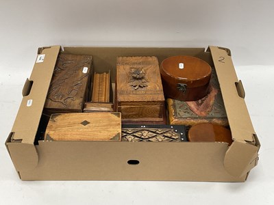 Lot 1404 - Wooden boxes in various shapes and sizes,...
