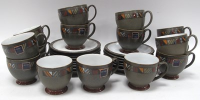 Lot 1211 - Denby “Marrakesh” pattern teacups and saucers,...