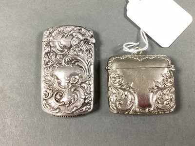 Lot 26 - A Highly Decorative Vesta Case, repoussé...