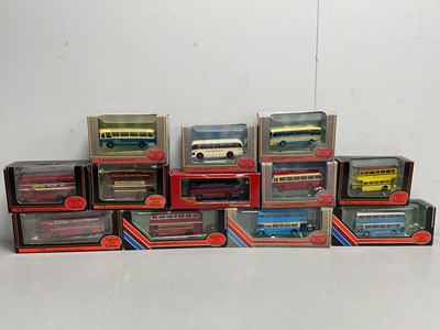 Lot 529 - Twelve 1:76th scale diecast model buses by EFE,...