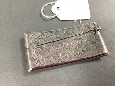 Lot 27 - A Hallmarked Silver Card Case, Birmingham 1904,...