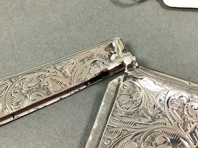 Lot 27 - A Hallmarked Silver Card Case, Birmingham 1904,...