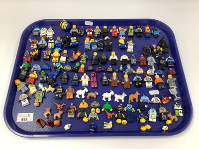 Lot 832 - A quantity of Lego and similar Minifigures and...