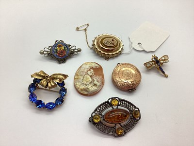 Lot 111 - A Decorative Antique Seed Pearl Mourning...