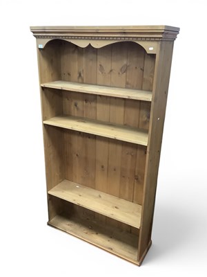 Lot 1466 - Pine Freestanding Bookcase with dental and...