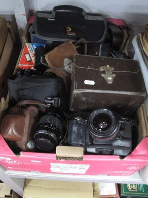 Lot 1022 - Cameras and accessories, including SLR,...