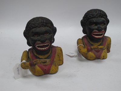Lot 1332 - Two vintage painted “Dinah” cast iron...
