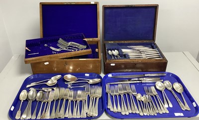 Lot 160 - Seven Fiddle Pattern Teaspoons, stamped "813H",...