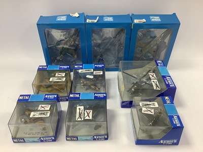 Lot 725 - Nine 1:100 scale Diecast model aircraft by...