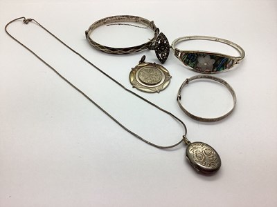 Lot 123 - A Hallmarked Silver Medallion Pendant, a...