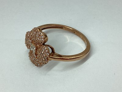 Lot 51 - TJC; A Modern Rose Coloured Dress Ring, of...