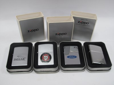 Lot 1282 - Zippo Lighters - Jaguar, Jaguar Coventry, Ford...