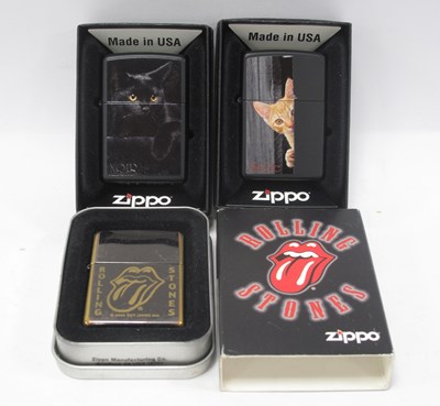 Lot 1278 - Zippo Lighters - Rolling Stones (2005) in Tin...