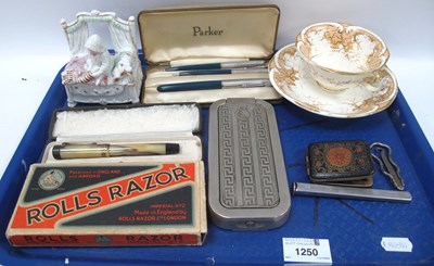 Lot 1250 - Parker Three Piece Writing Set, other pen,...