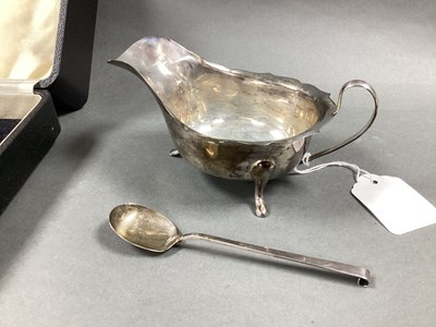 Lot 10 - A Hallmarked Silver Sauce Boat, Viner's Ltd,...