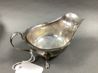 Lot 10 - A Hallmarked Silver Sauce Boat, Viner's Ltd,...