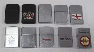 Lot 1279 - Zippo Lighters - Marlborough, Rizla, City of...