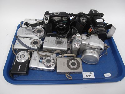 Lot 1394 - Digital cameras, including Sony DSC...