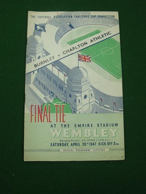 Lot 276 - 1947 FA Cup Final Programme, Burnley v...